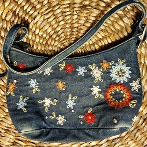 Franky and Johnnie lil denim purse